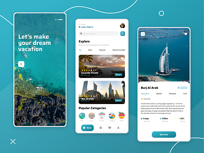 Travel App (Mobile) bookingapp mobileapp travelapp ui uidesign userinterface ux