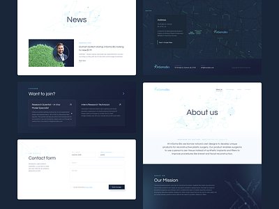 InSoma Bio - Subpages & illu biotechnology blur careers clean contactform dark design experience gradient illustration landing map page tissue ui ux uxui web webdesign website