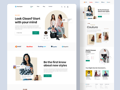 Fashion Store Landing Page Concept clounote design ecommerce fashion store landing page online store ux web design