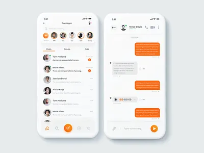 Chat App - UI Messenger Design Concept adobe xd adobe xd app design app app design app ui application application design chat chat application graphic design iphone messenger mockup ui ux web design