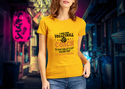 Volleyball Coach T-Shirt Design 2021 3d animation best branding coach design graphic design illustration logo mockup motion graphics photoshop tshirt ui volleyball