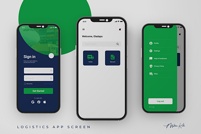 Amgray Logistics App screens app branding design ui ux