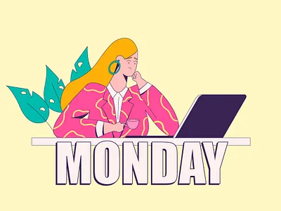 Monday Mood adobe illustrator behance character character design character illustration characters design flat character flat design flat illustration freelance illustrator illustration illustrator monday mood mood procreate vector vector character vector illustration weekdays