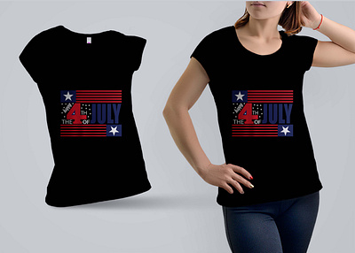 Star 4th July T-Shirt Design 2021 3d 4th animation best branding design graphic design illustration july logo mockup motion graphics photoshop star tshirt ui