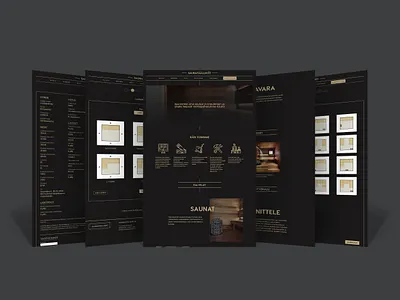 Sauna construction website design layout online planner sauna ui website