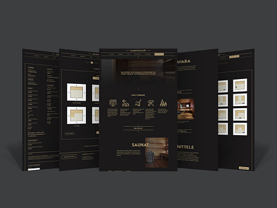 Sauna construction website design layout online planner sauna ui website