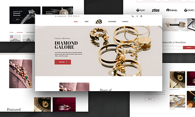 Jewelry e-commerce landing page UI web Design design landing page ui ux