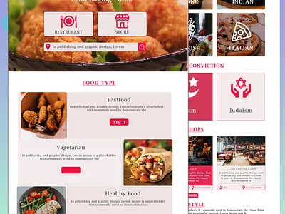 Restrurent Int. best ui design design graphic design illustration logo motion graphics photoshop design ui ui design ui design project ux