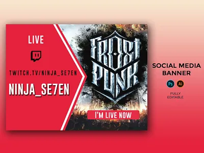 Twitter Ads- Social Media Banner - Facebook Ads advertising banner ads design facebook banner graphic design illustration instagram ads twitter ads