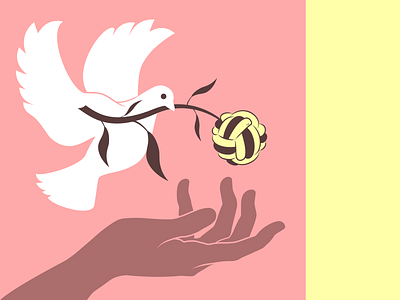 World Harmony Movement by Silk-Knot Society branch connected dove harmony illustration peace unity vector