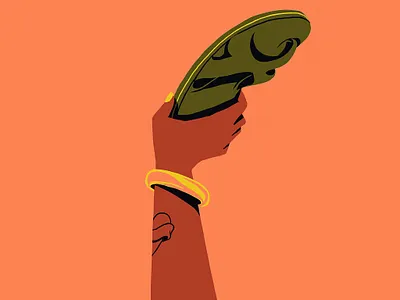 Flying Chancla cha character characterdesign illustration procreate