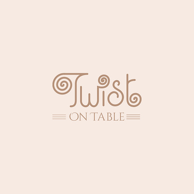 Twist On Table logo branding chic cutlery logo elegant graphic design logo spiral typography wordmark