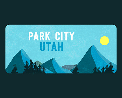 Park City Utah badge creativeart digitalart illustration mountains parkcity photoshop skiing snow trees utah utahshirt vintage winter