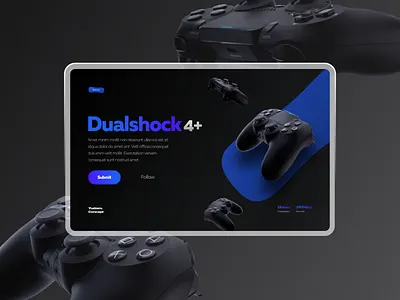 Yudaev Concept lesson black blu button concept design dualshock 4 ui ux черный