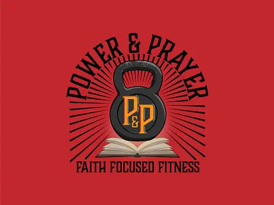 Branding for Power & Prayer badge badgedesign design fitness health illustration japan logo logodesign osaka vintage