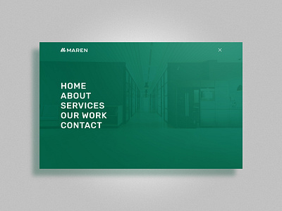 MAREN Construction Fullscreen Menu fullscreen menu search menu ui ux web design website