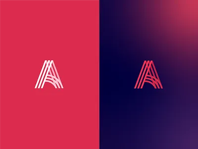 'A' Letter Alternative Logo Type a a letter a logo abstract design illustration line lined logo lines logo logo design minimal red simple simple logo
