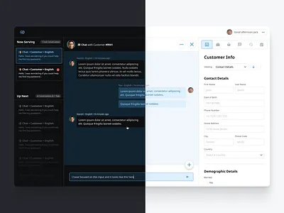 Help Center Chat App chat dashboard help center messaging product ui