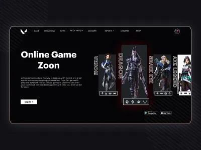 Header Design apps apps design black design design designer game apps game design game website graphic design liz design ui ui design userinterface ux ux design website website design