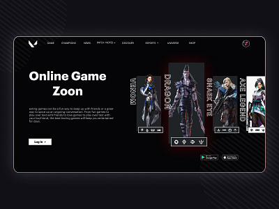 Header Design apps apps design black design design designer game apps game design game website graphic design liz design ui ui design userinterface ux ux design website website design