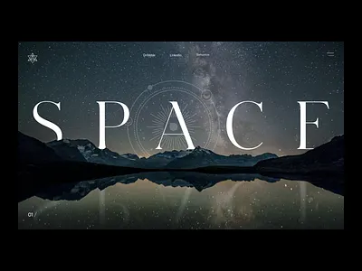 S P A C E astronaut balkan black branding croatia deep geometry graphic design hills logo moon nasa reflection sacred sacredgeometry serbian designer sky space ui water