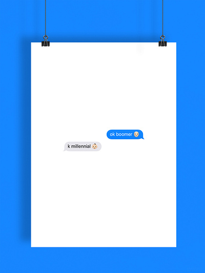 Ok Boomer | Typographical Project boomer funny graphics humour iphone message minimal old simple typography