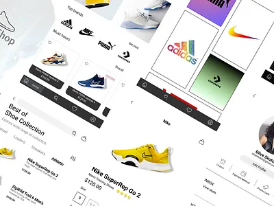 Shoe Shop - An app to shop shoes casestudy figma shoe shop uxui designer