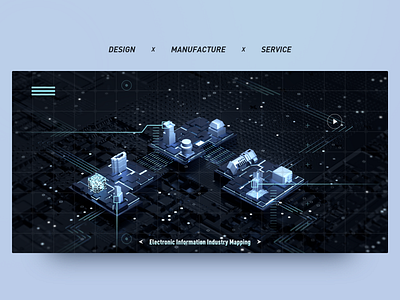 Technology Chip x c4d 3d banner c4d design fui square dynamic technology chip ui uiux ux website design