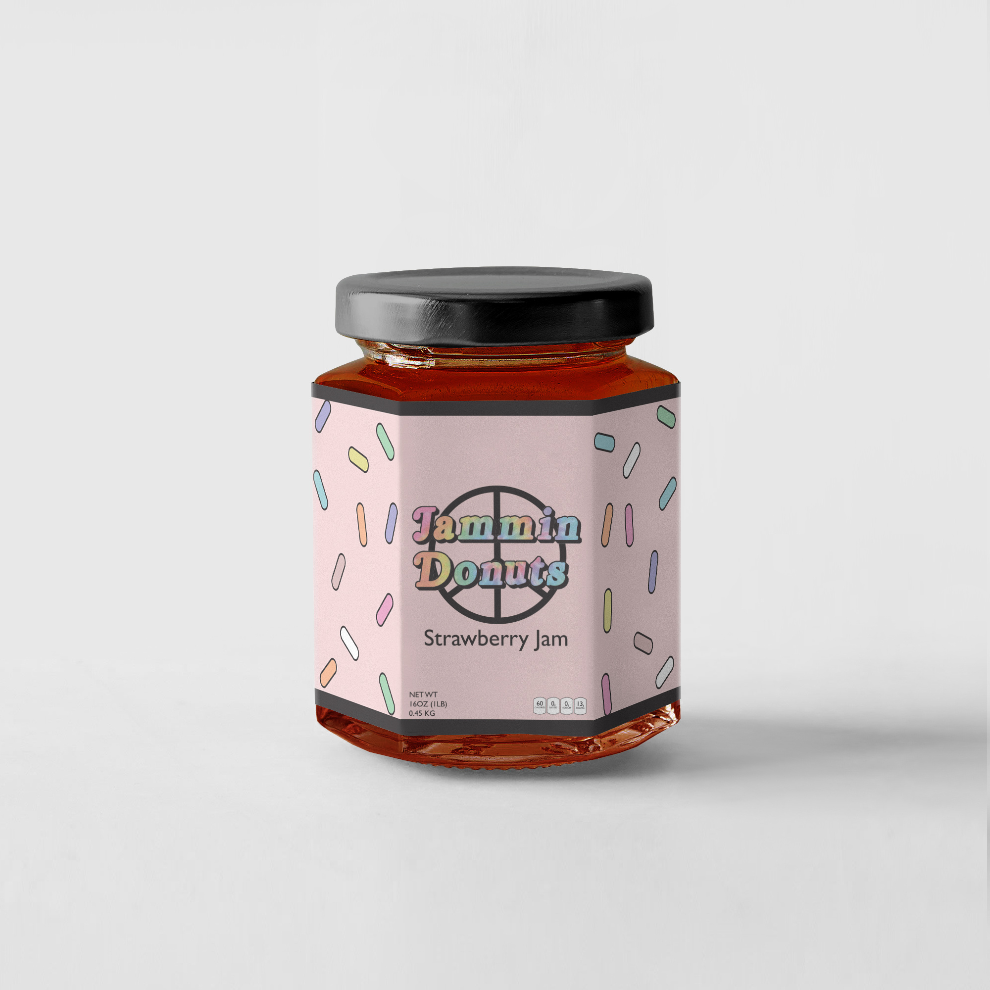 Example of Packaging Design for Jammin Donuts Co.