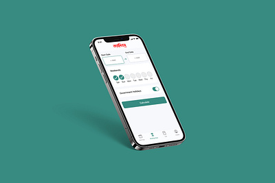Date Calculator app behance branding calculate calendar date design ios iphone time trending ui uiux ux web web app website