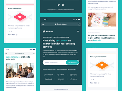 FloatTalk - CRM Platform Website Mobile Responsive agency blog crm customer customer service landing page layout management mobile promotion relationship responsive saas sales tablet talk typography uiux webdesign website