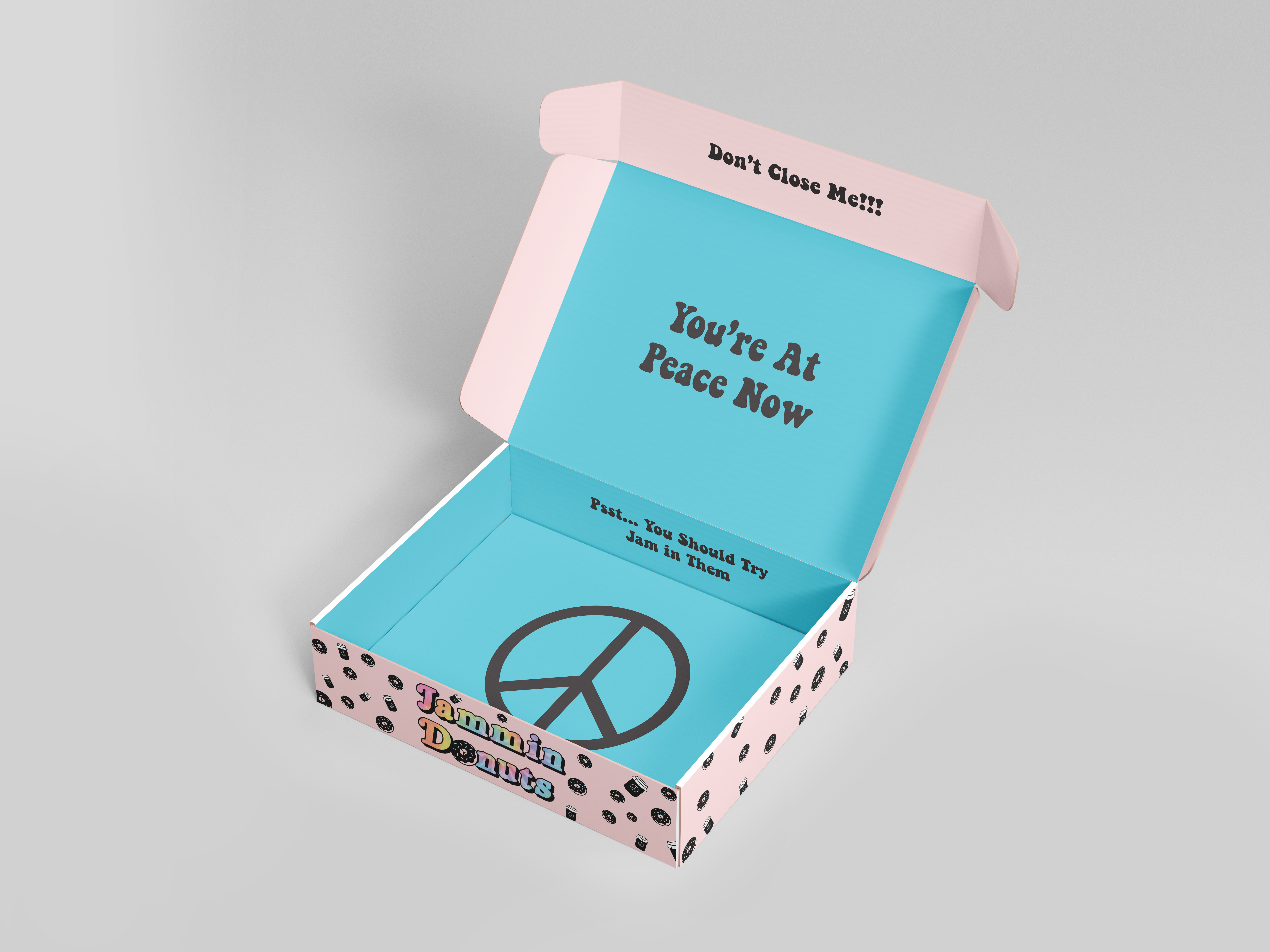 Example of Jammin Donuts Box Packaging Design