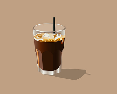 Vector Iced Coffee beverages coffee cold beverages cold brew cold drink design iced coffee illustration vector