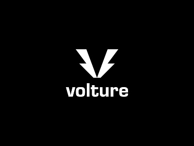 Volture Logo Concept bolt brand identity branding business electrician electricity energy company flash letter v lettermark lightning logomark modern logo design power simple storm thunder timeless vector volt