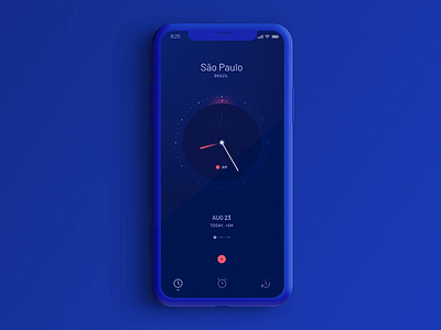 Simple Clock App aftereffects app clock design designinspiration figma interface interfacedesign minimal minimalism mobile motiondesign motiongraphics productdesign productdevelopment ui uidesign userinterface