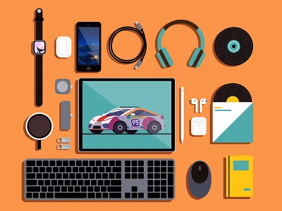 Scene illustration design illustration