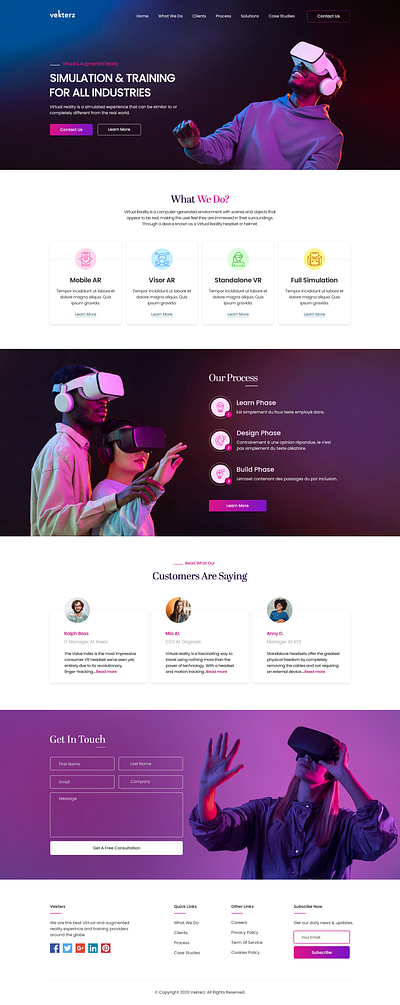 Virtual Reality adobe photoshop ar branding design digital marketing graphic design illustration landing page logo typography ui vr web design website design