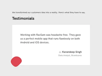Customer Testimonial Design app branding carousel customer design form illustration logo redesign testimonial ui vector web design website website development