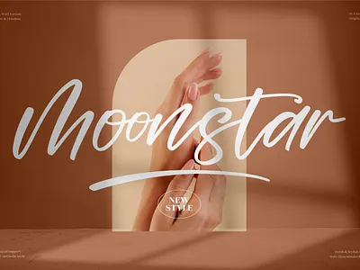 Moonstar - Handwritten Font 3d animation app branding design graphic design icon illustration logo motion graphics typography ui ux vector