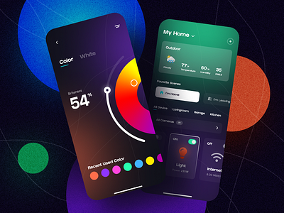 Smart Home App appdesign branding clean ui dark app home automation mobile app remote control smart app smart devices smart home smarthome syncrows trendy uiux ux design