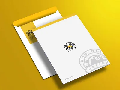 Envelope Concept Design for Run Out Nation branding conceptual design envelope graphic design