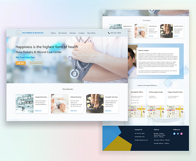 Medical & Healthcare Landing Page design ui ux