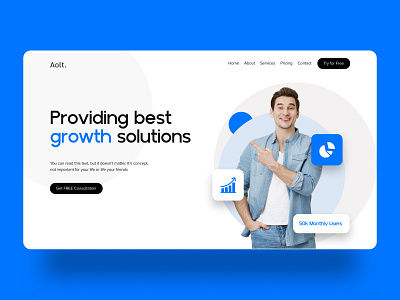 Professional Hero Header for Website header herosection minimal modern modernwebite professional website sass trending ui uidesign uiux ux uxui webdesign webdesigner website