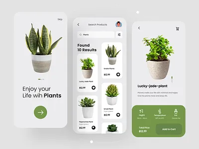 Plants Shop App UI app designer e commerce app ui e commerce store food app ios app madhu mia minimal design plants app plants shop plants store plants website popular shot product designer products shop app shopify app tree plants app ui uiux web