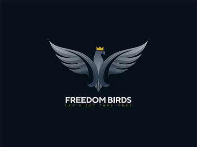 Freedom Birds Logo app birds birds logo list black white branding deep color dove eagle feather flamingo flying freedom birds gradient logo logo logo design minimalist owls popular top 10 trendy logo design