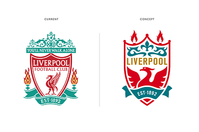 Liverpool FC Rebrand branding football graphic design liverpool liverpool football club logo ynwa