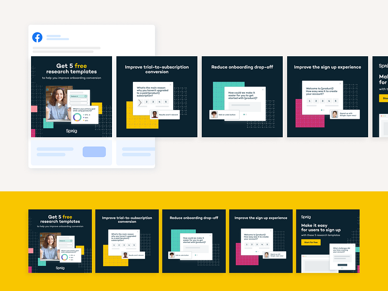 Sprig - Facebook Carousels ad design