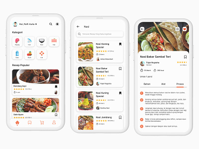 Light Mode - Recipe App android app recipeapp traditionalrecipe ui