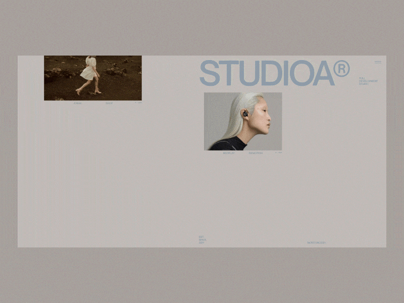 STUDIOA® #5 clean design desktop minimal tablet ui web