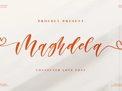 Maghdela - Connecting Love Font 3d animation app branding design graphic design icon illustration logo motion graphics typography ui ux vector